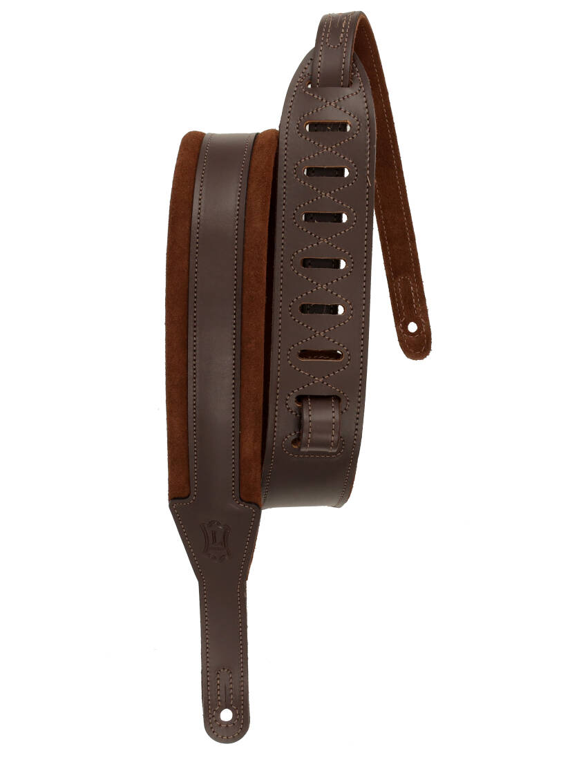 Padded Leather Guitar Strap - Brown