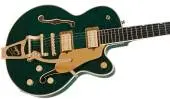 Broadkaster Jr. LX Figured Center Block with String-Thru Bigsby and Gold Hardware, Ebony Fingerboard - Tropic Aura