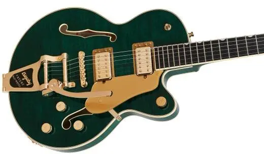 Broadkaster Jr. LX Figured Center Block with String-Thru Bigsby and Gold Hardware, Ebony Fingerboard - Tropic Aura