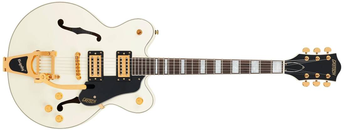 G2622TG Streamliner Center Block Double-Cut with Bigsby LTD and Broad\'Tron BT-3S Pickups - Vintage White