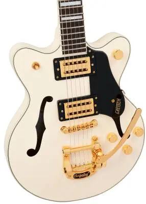 G2655TG Streamliner Center Block Jr. Double-Cut with Bigsby LTD, Laurel Fingerboard - Vintage White