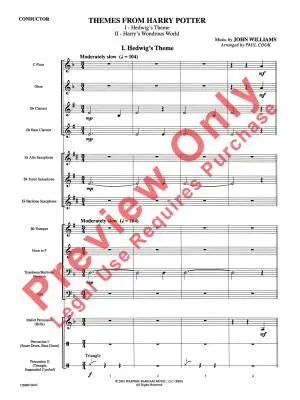 Themes from Harry Potter - Williams/Cook - Concert Band - Gr. 1