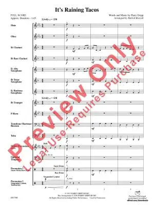 It\'s Raining Tacos - Gripp/Roszell - Concert Band - Gr. 1