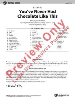 You\'ve Never Had Chocolate Like This - Hannon/Story - Concert Band - Gr. 2.5