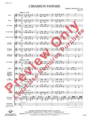 Cimarron Fanfare - Sheldon - Concert Band - Gr. 1.5