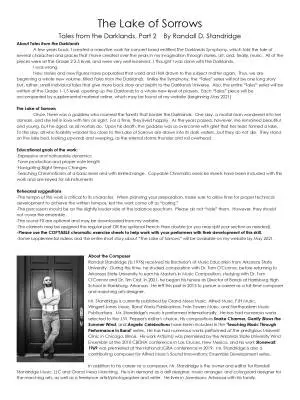 The Lake of Sorrows�� Standridge�� Harmonie�� Niveau�1