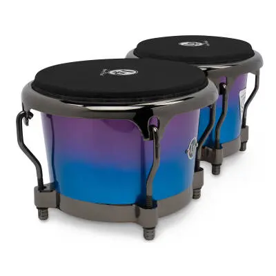 Tony Succar 7-1/4 and 8-5/8\'\' Bongos - Rainbow with Black Nickel Hardware