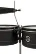 City 13 and 14\'\' Drum Key Timbales with Stand - Black