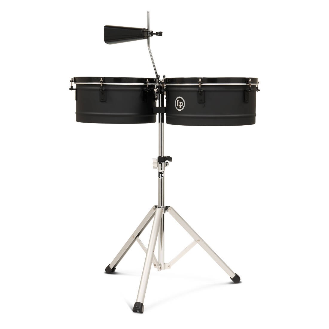 City 13 and 14\'\' Drum Key Timbales with Stand - Black