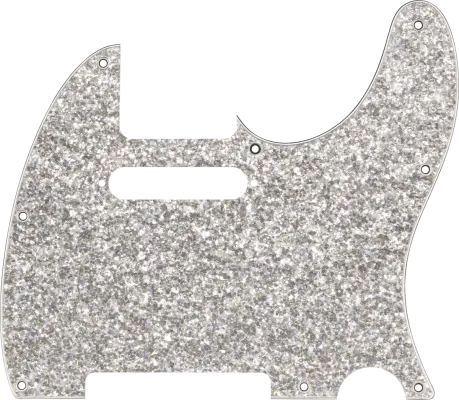Fender - Telecaster Pickguard, Hybrid Glass/Glitter - Silver Sparkle