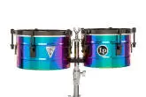Tony Succar 9-1/4 and 10-1/4\'\' Timbalitos - Rainbow with Black Nickel Hardware