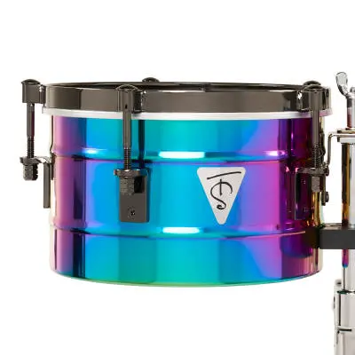 Tony Succar 9-1/4 and 10-1/4\'\' Timbalitos - Rainbow with Black Nickel Hardware