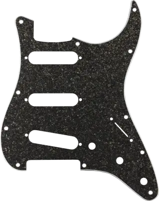 Fender - 11-Hole Stratocaster Pickguard, Hybrid Glass/Glitter - Dark Gray Sparkle