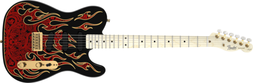 Fender - James Burton Telecaster - Maple Fingerboard, Red Paisley Flames