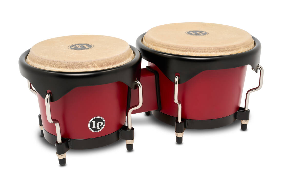 Discovery Bongos 6-1/4\'\'-7-1/4\'\' with Black Hardware - Red
