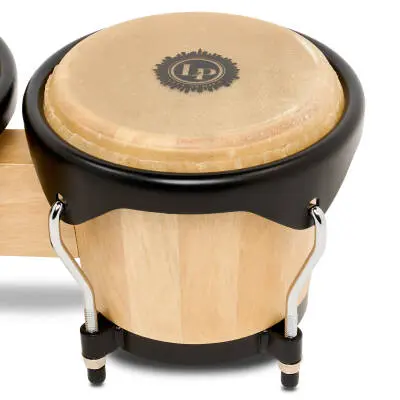 City 6-7 Mango Wood Bongos with Black Hardware - Natural