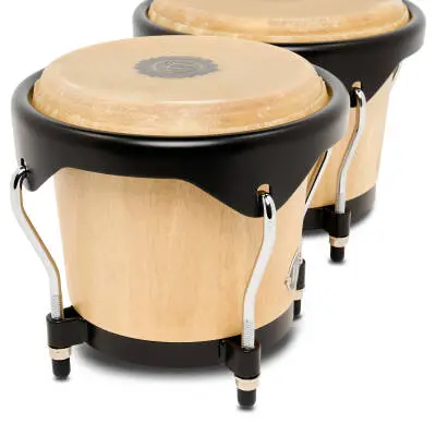 City 6-7 Mango Wood Bongos with Black Hardware - Natural