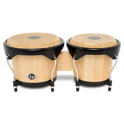 City 6-7 Mango Wood Bongos with Black Hardware - Natural