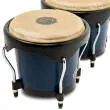 City 6-7 Mango Wood Bongos with Black Hardware - Blue