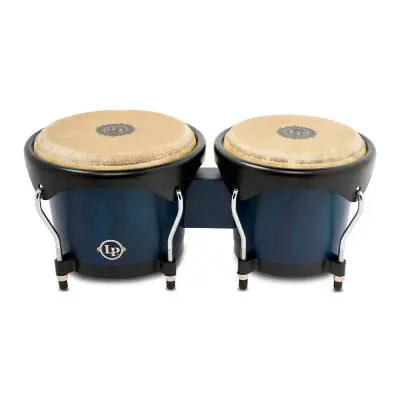 City 6-7 Mango Wood Bongos with Black Hardware - Blue