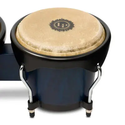 City 6-7 Mango Wood Bongos with Black Hardware - Blue
