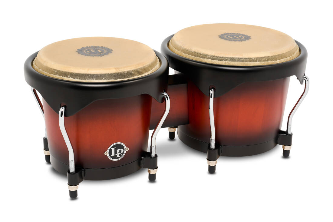 City 6-7 Mango Wood Bongos with Black Hardware - Vintage Sunburst