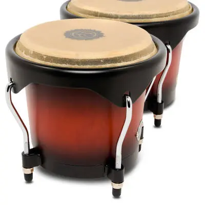 City 6-7 Mango Wood Bongos with Black Hardware - Vintage Sunburst