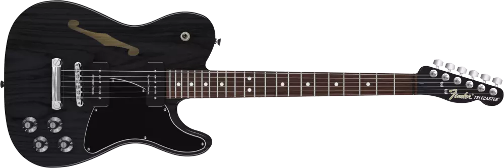 Jim Adkins JA-90 Telecaster Thinline - Rosewood Fingerboard, Ebony Transparent