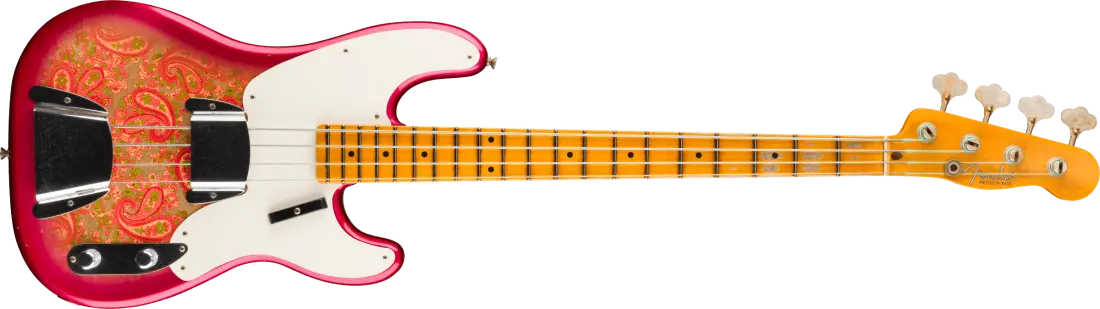 Limited Edition \'54 Precision Bass Journeyman Relic, 1-Piece Quartersawn Maple Neck - Pink Paisley