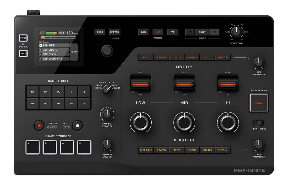 RMX Ignite Professional DJ Effector with 4-pad Sampler