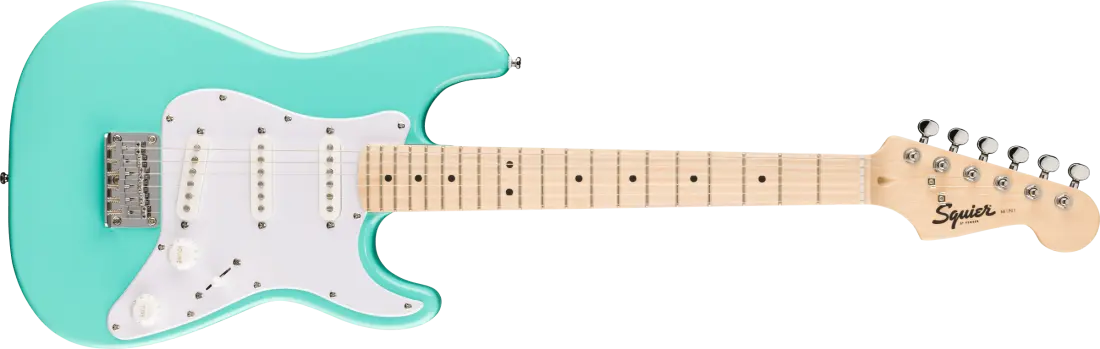 Mini Strat Electric Guitar with Maple Fingerboard - Sea Foam Green