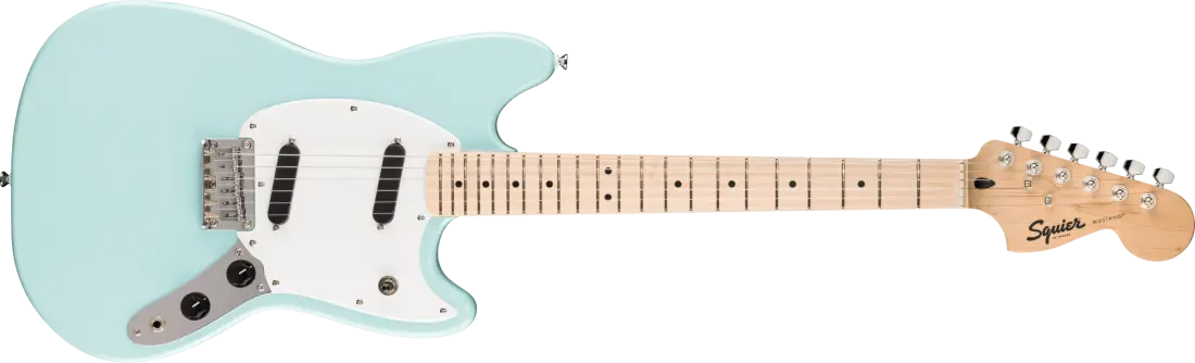 Sonic Mustang, Maple Fingerboard - Daphne Blue
