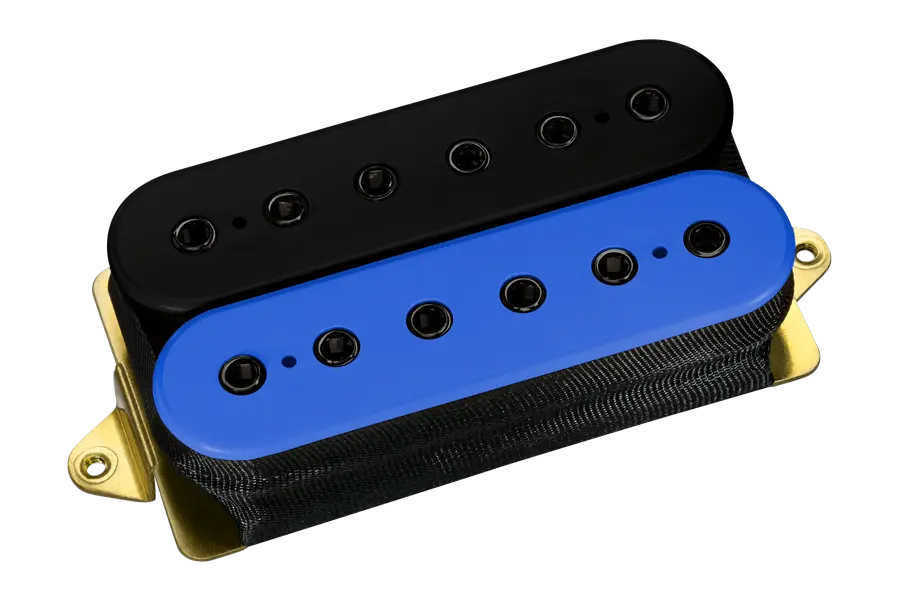 Super Distortion F-Spaced Humbucker Pickup - Blue/Black with Black Poles