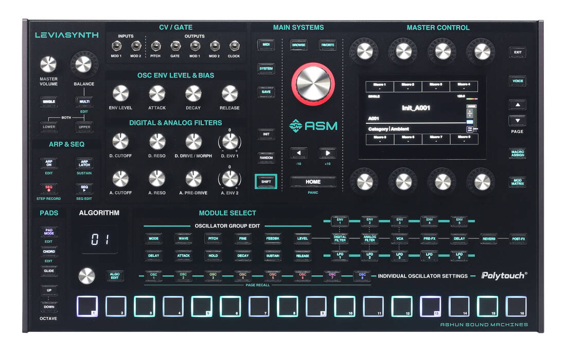 Leviasynth Desktop Hybrid Algorithmic Synthesizer