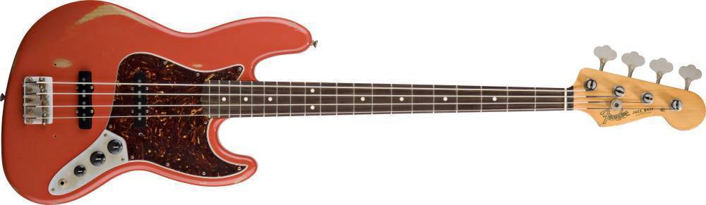 Fender Road Worn '60s Jazz Bass - Fiesta Red | Long & McQuade Fender Road Worn '60s Jazz Bass - Fiesta Red | Long & McQuade