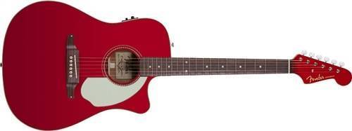 Sonoran SCE Acoustic/Electric Guitar w/ Fishman Preamp and Built-In Tuner - Candy Apple Red