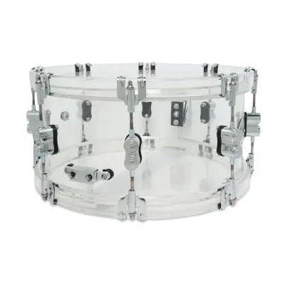 Concept Acrylic 6.5x14\'\' Snare with Chrome Hardware - Clear