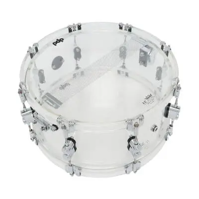 Concept Acrylic 6.5x14\'\' Snare with Chrome Hardware - Clear