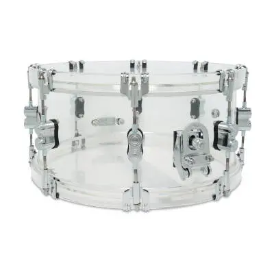 Concept Acrylic 6.5x14\'\' Snare with Chrome Hardware - Clear