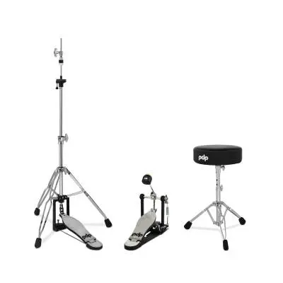 Pacific Drums - PDP 700 Series 3-Piece Hardware Pack - Throne, Hi-Hat Stand, Single Pedal
