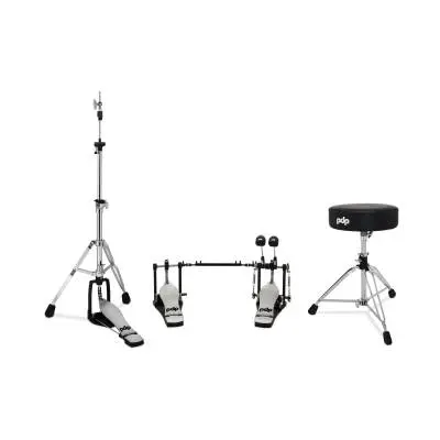Pacific Drums - PDP 800 Series 3-Piece Hardware Pack - Throne, Hi-Hat Stand, Double Pedal