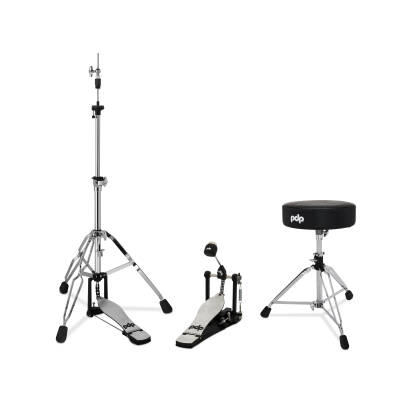 Pacific Drums - PDP 800 Series 3-Piece Hardware Pack - Throne, Hi-Hat Stand, Single Pedal