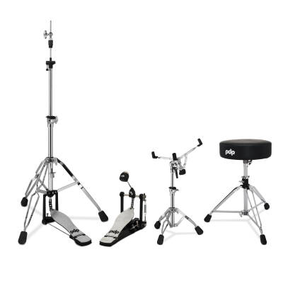 Pacific Drums - PDP 800 Series 4-Piece Hardware Pack - Throne, Hi-Hat Stand, Snare Stand, Single Pedal