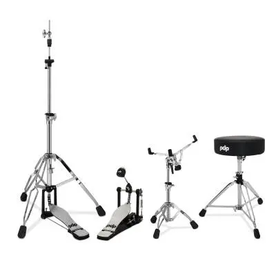 Pacific Drums - PDP 800 Series 4-Piece Hardware Pack - Throne, Hi-Hat Stand, Snare Stand, Single Pedal