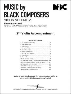 Music by Black Composers: Violin Volume 2 - 2nd Violin Accompaniment - Book