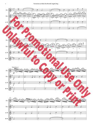 Variations on \'\'Hark the Herald Angels Sing\'\' - Frost/Jolly - Flute Quartet