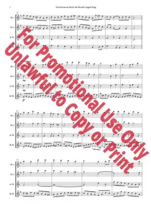 Variations sur ��Hark the Herald Angels Sing���� Frost, Jolly�� Quatuor de fl�tes traversi�res