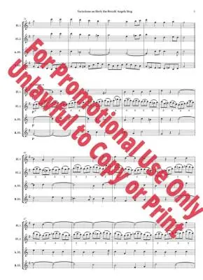 Variations sur ��Hark the Herald Angels Sing���� Frost, Jolly�� Quatuor de fl�tes traversi�res