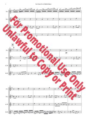 For Unto Us a Child Is Born  - Handel/Jolly - Flute Quartet