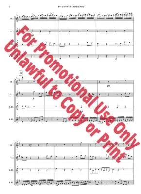 For Unto Us a Child Is Born  - Handel/Jolly - Flute Quartet